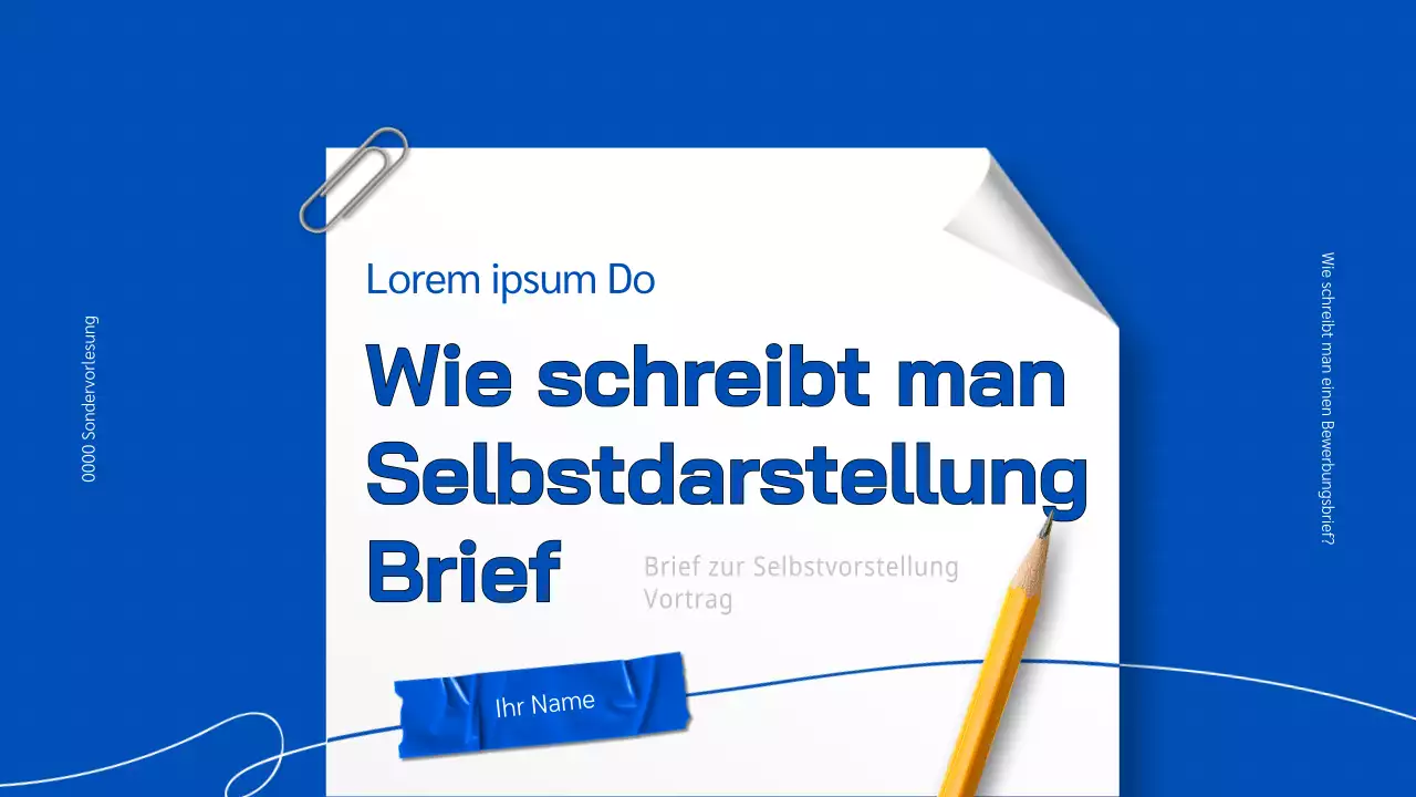 Notizblock mit blauem Hintergrund Lehrt Sie, wie man ein Anschreiben schreibt