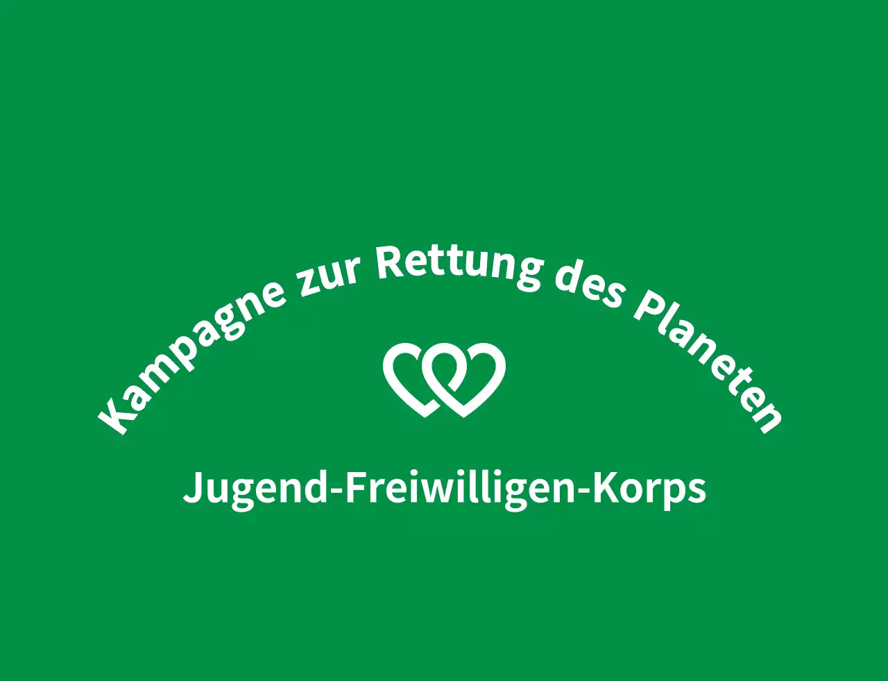 Sauberes Freiwilligen-Symbol als Logo in Hellgrün und Marineblau für globale Umweltkampagnenorganisationen
