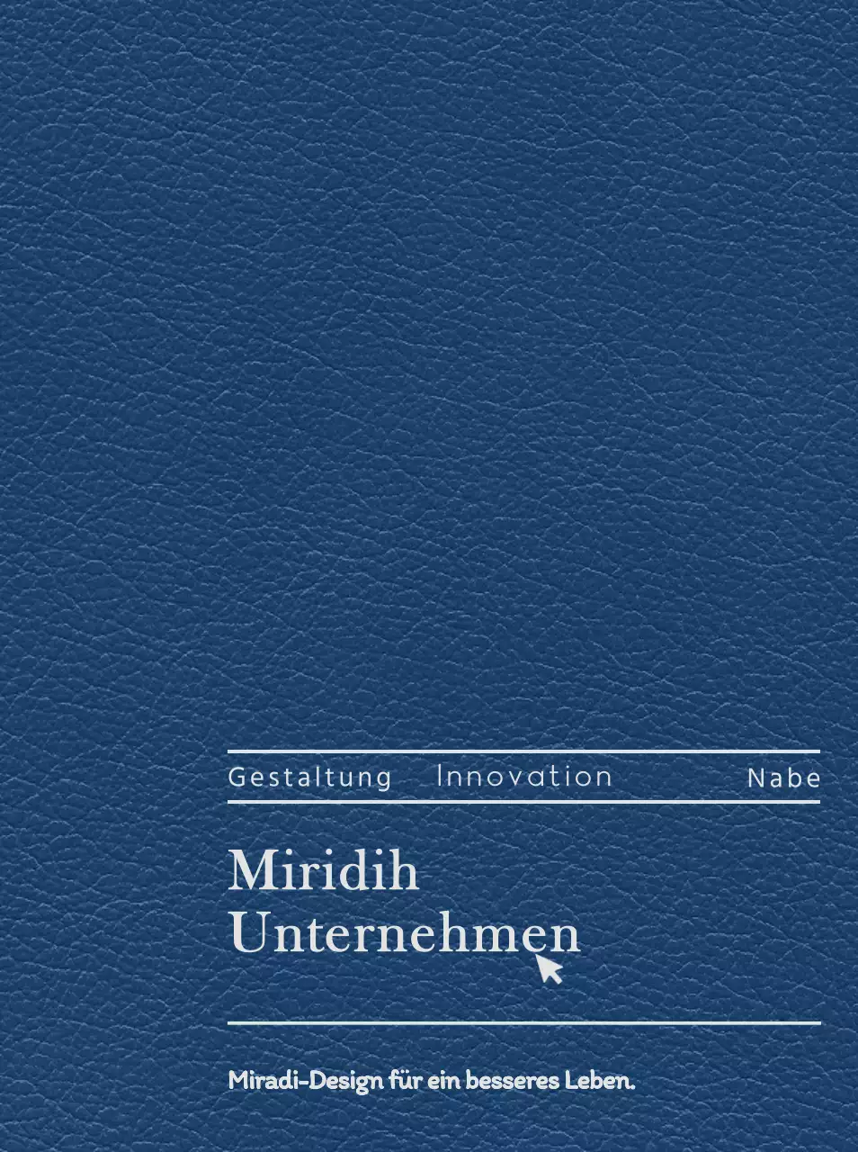 Tagebuchumschlag mit Slogan und Logo Ihres Designunternehmens