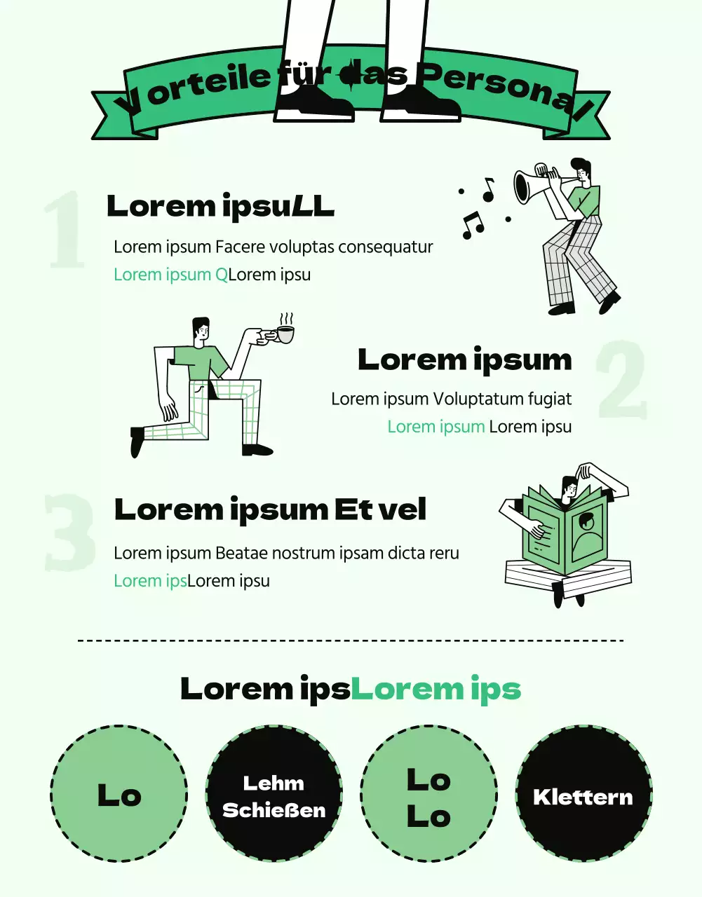 Grüner und gelber Spaziergang im Park Stellenausschreibung
