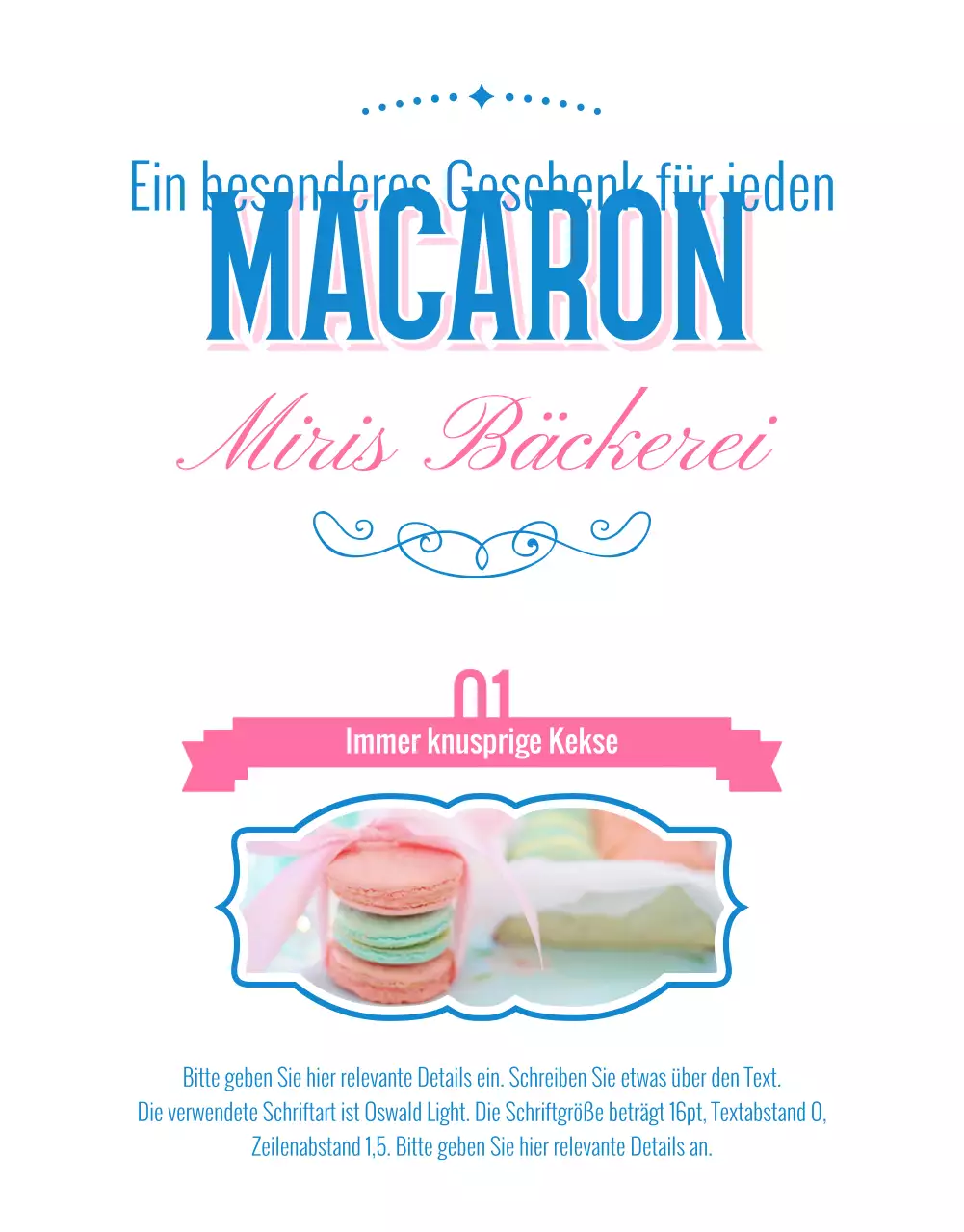 Verkaufen Makronen mit rosa, Vintage-Dekorationen