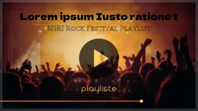 Eine Rockfestival-Playlist mit gelben und braunen Farbtupfern