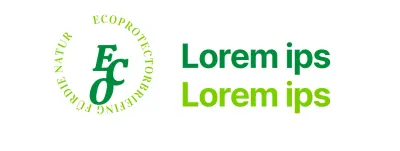 Einfaches Text-Symbol-Logo mit grünem Farbschema Werbung und Promotion für ökologische Vereinigungen