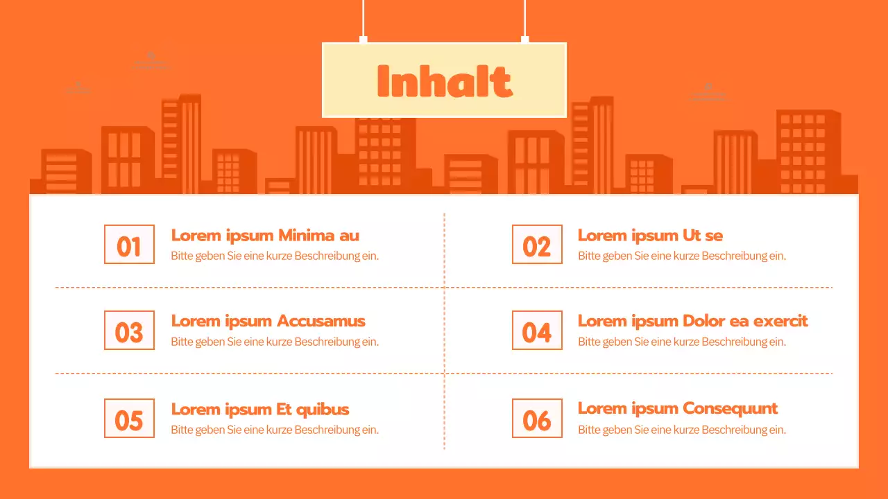 Familienkulturprogramm mit niedlichen orangefarbenen Illustrationen