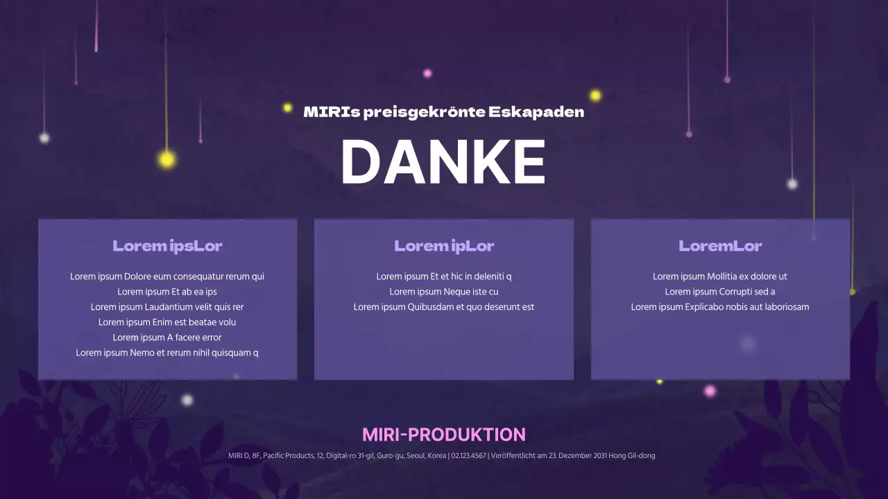 Kreativer musikalischer Vorschlag mit lila Hintergrund und Sternverzierungen