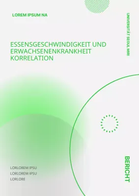 Sauberes Berichtscover mit grünem Farbverlauf und geometrischen Formen