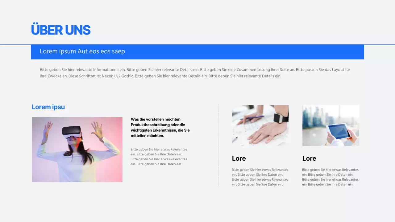 Einfache Geschäftsberichte in Blau