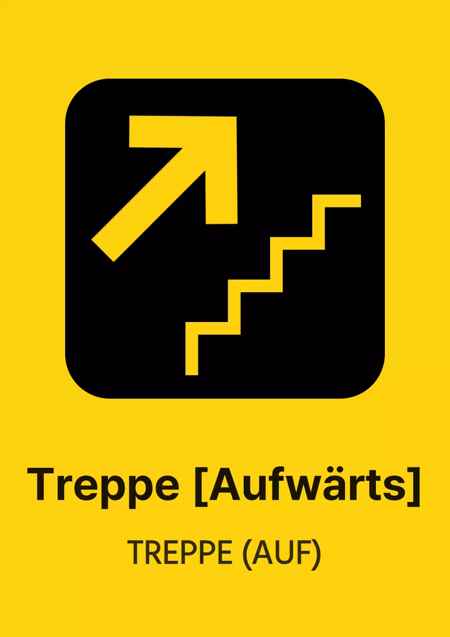 Clean Style Treppenführung in gelb und schwarz