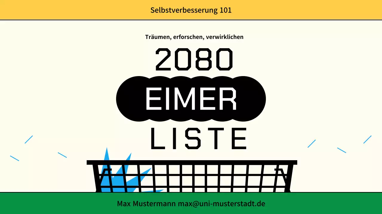 Gelb Buntes Niedliches Zeichen Illustrationen Bucket List