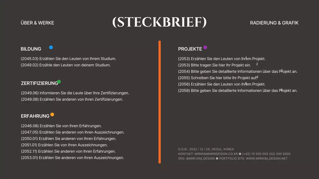 Graue und khakifarbene Linien und Formen Konzeptdesignmappe