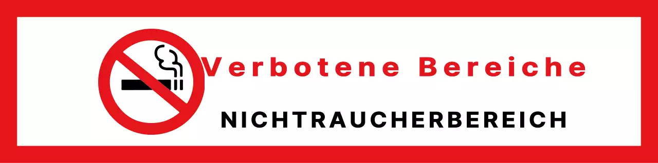 Rot und schwarz einfache Textausrichtung Layout-Stil Keine Informationen zum Rauchen