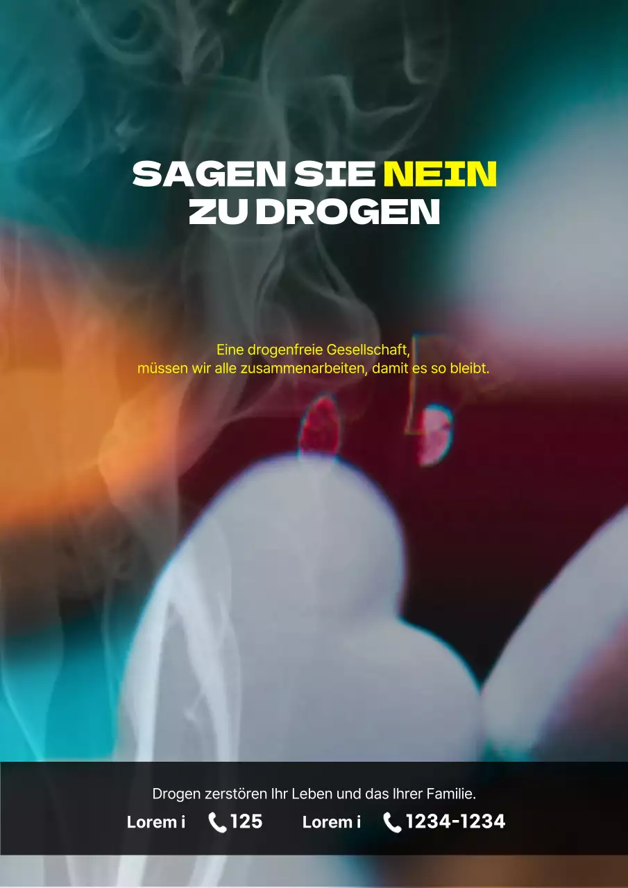 Die weiß-gelbe Antidrogenkampagne