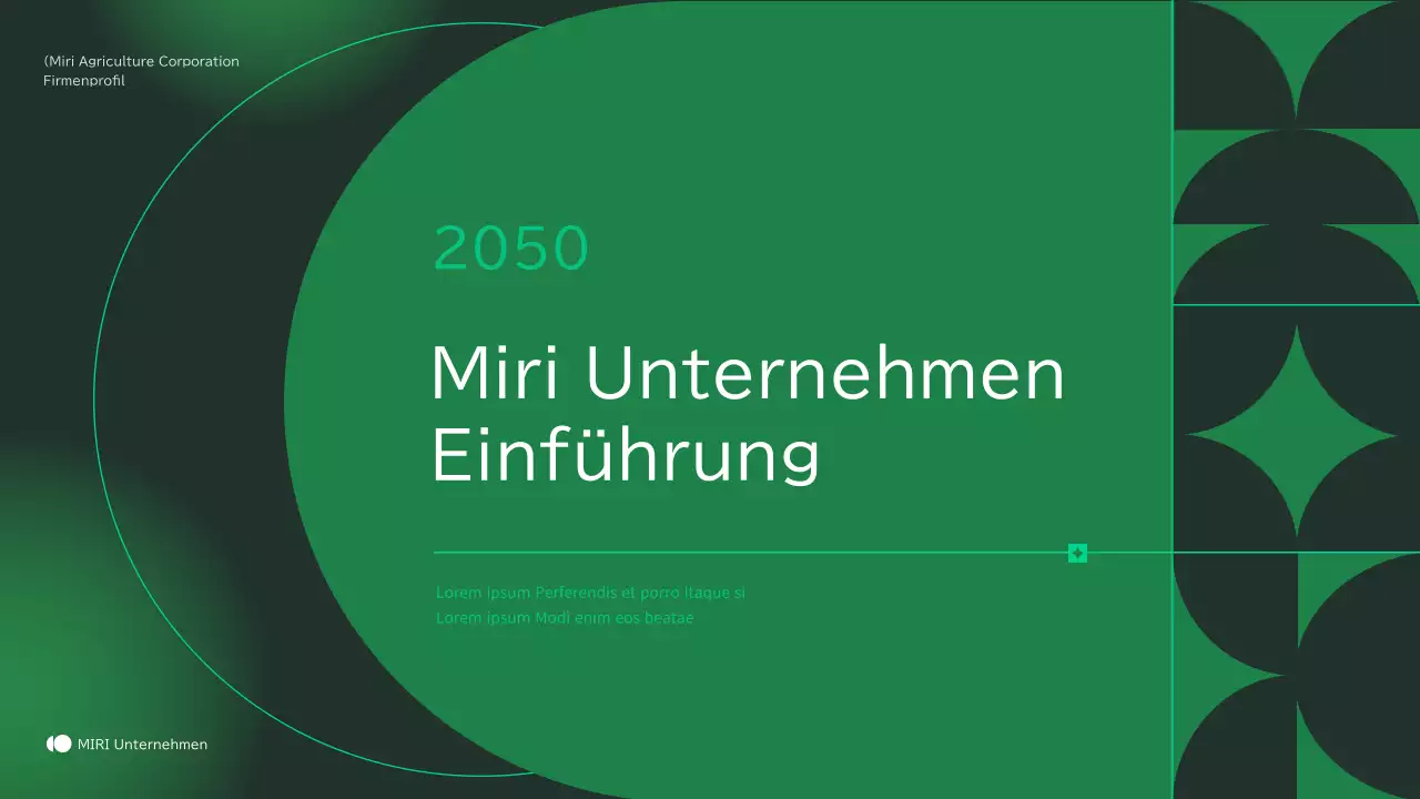 Unternehmensprofil "Grüne, natürliche Landwirtschaft