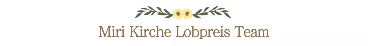 Kirchliche Versammlungen mit Blumen- und Pflanzenabbildungen in gedeckten Farben