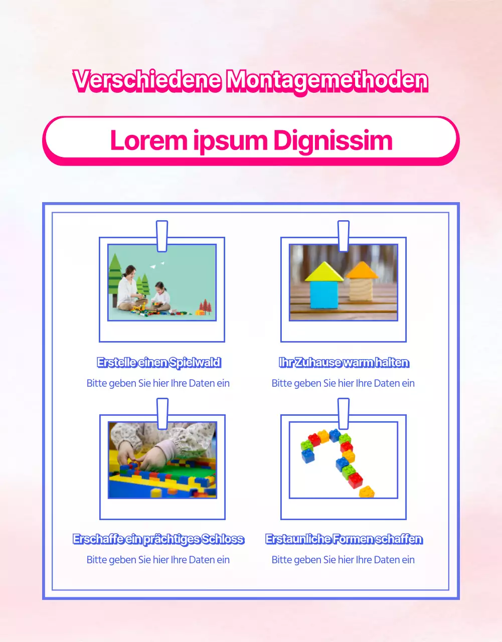 Buntes, regenbogenfarbenes Werbematerial für die Kindergemeinde