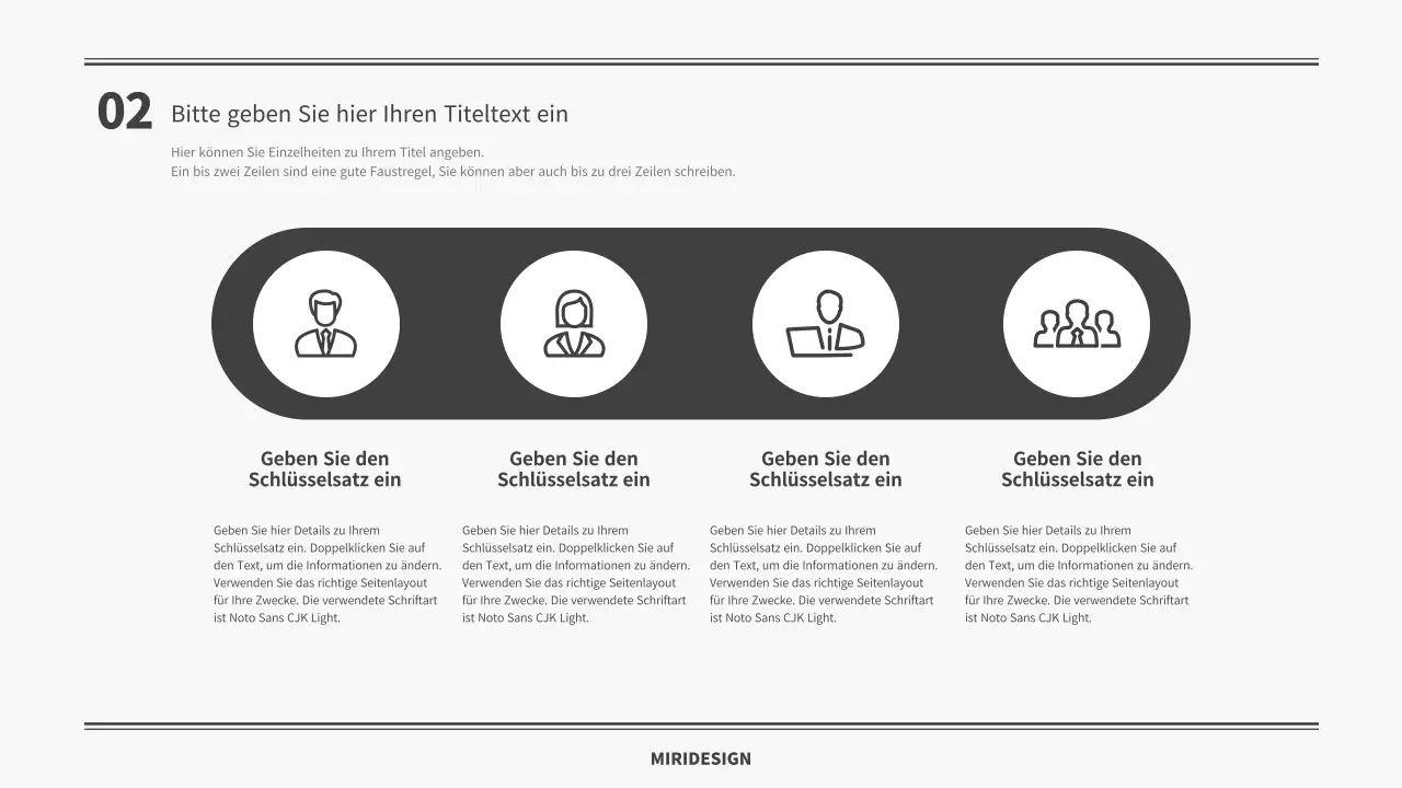 Einfache graue Präsentationsvorlage