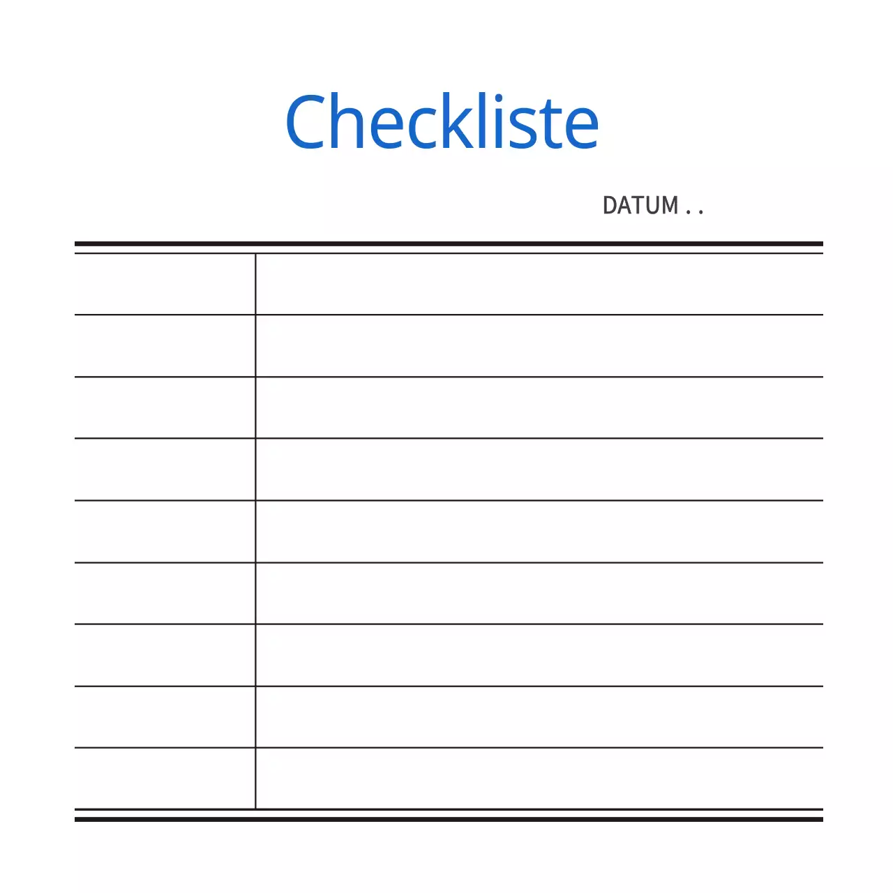 Checkliste