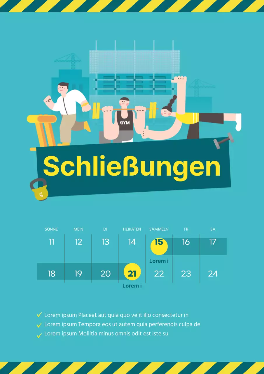 Mintgelb einfache Illustration hohen Kontrast Konzept Schließung Ankündigung Thema