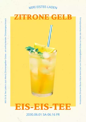 Bewerben Sie Ihr neues Menü mit einem frischen, gelben Farbschema