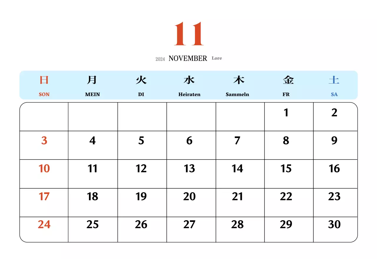 Retro-Konzept Nostalgie-Kalender in rot und blau