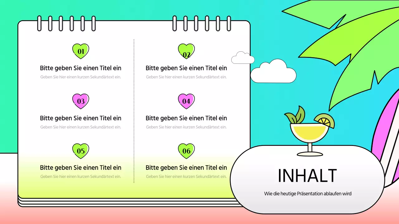 Kitschiger Strategiebericht mit Urlaubskalenderkonzept