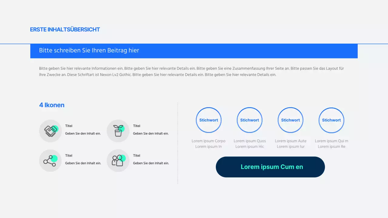 Einfache Geschäftsberichte in Blau