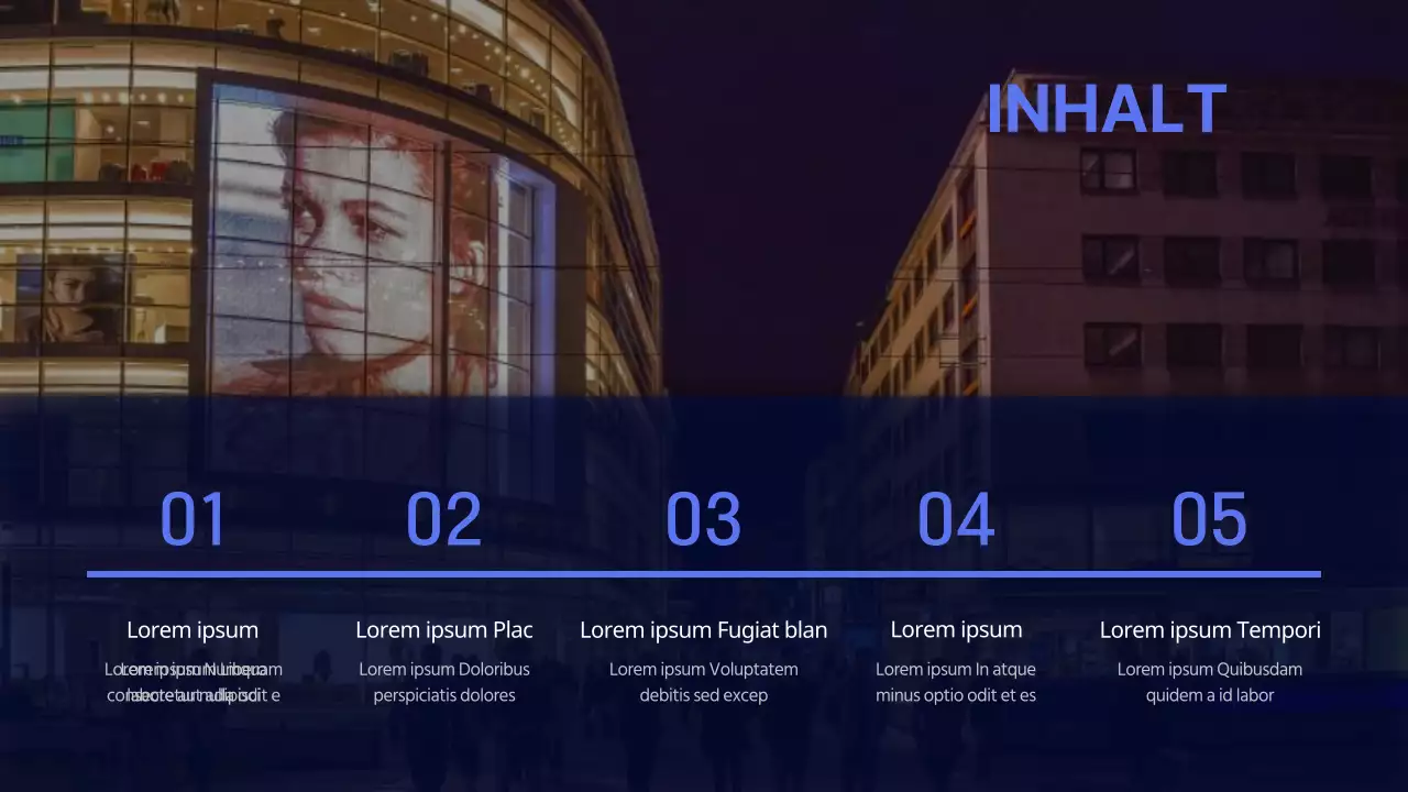 Ein sauberer, blauer Werbemittelvorschlag