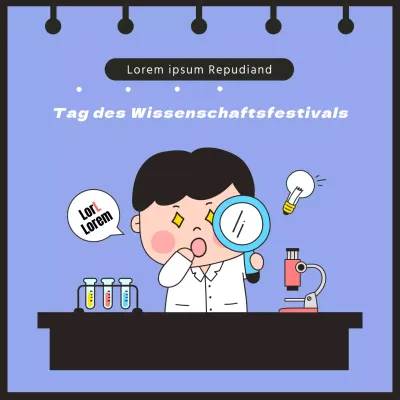 Lila Vorlage mit niedlichen Illustrationen