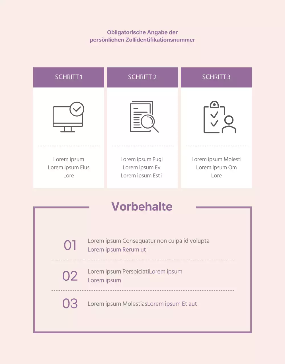 Einfache Übersee-Kaufdetailseite mit lila Akzenten