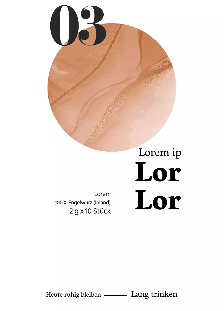 Traditionelle Danggui-Teebeutel mit einem emotionalen, runden Bild