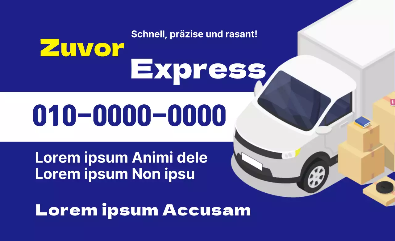 Visitenkarten für Umzugsunternehmen