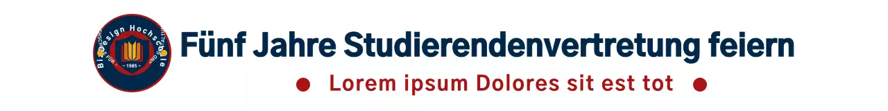 Hervorgehobenen Stil mit gelben und roten marineblauen High School Emblem Logo Student Council Corps Jahrestag