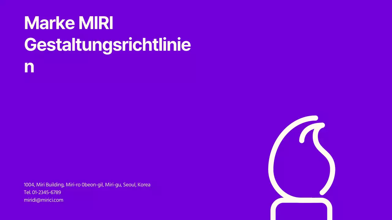 Markenrichtlinien mit klaren Textakzenten in Lila und Zitrone