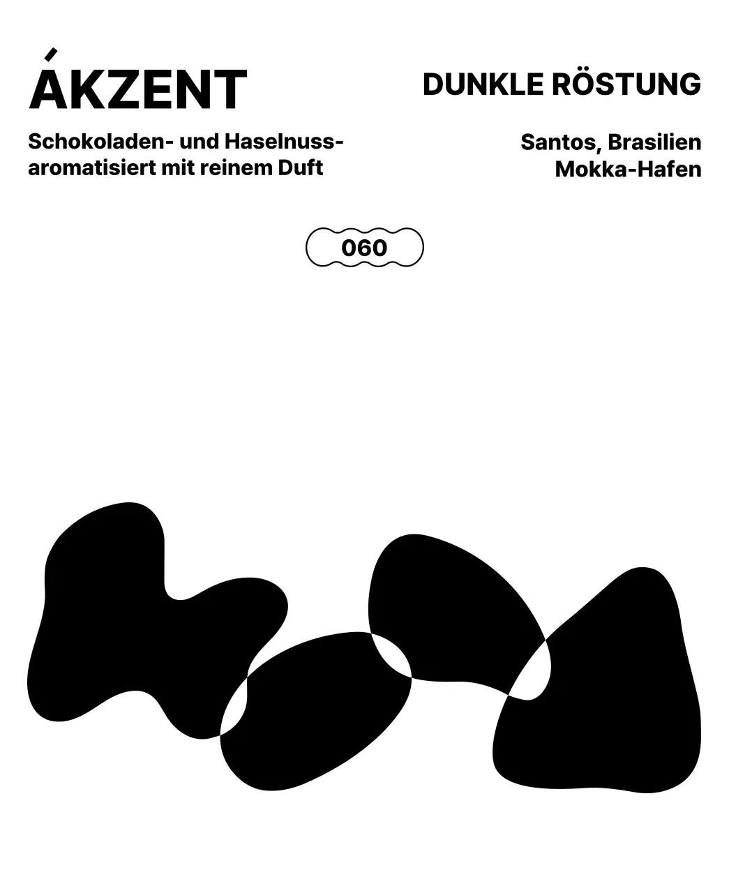 Schlichtes Design mit schwarzen Formen als Akzente