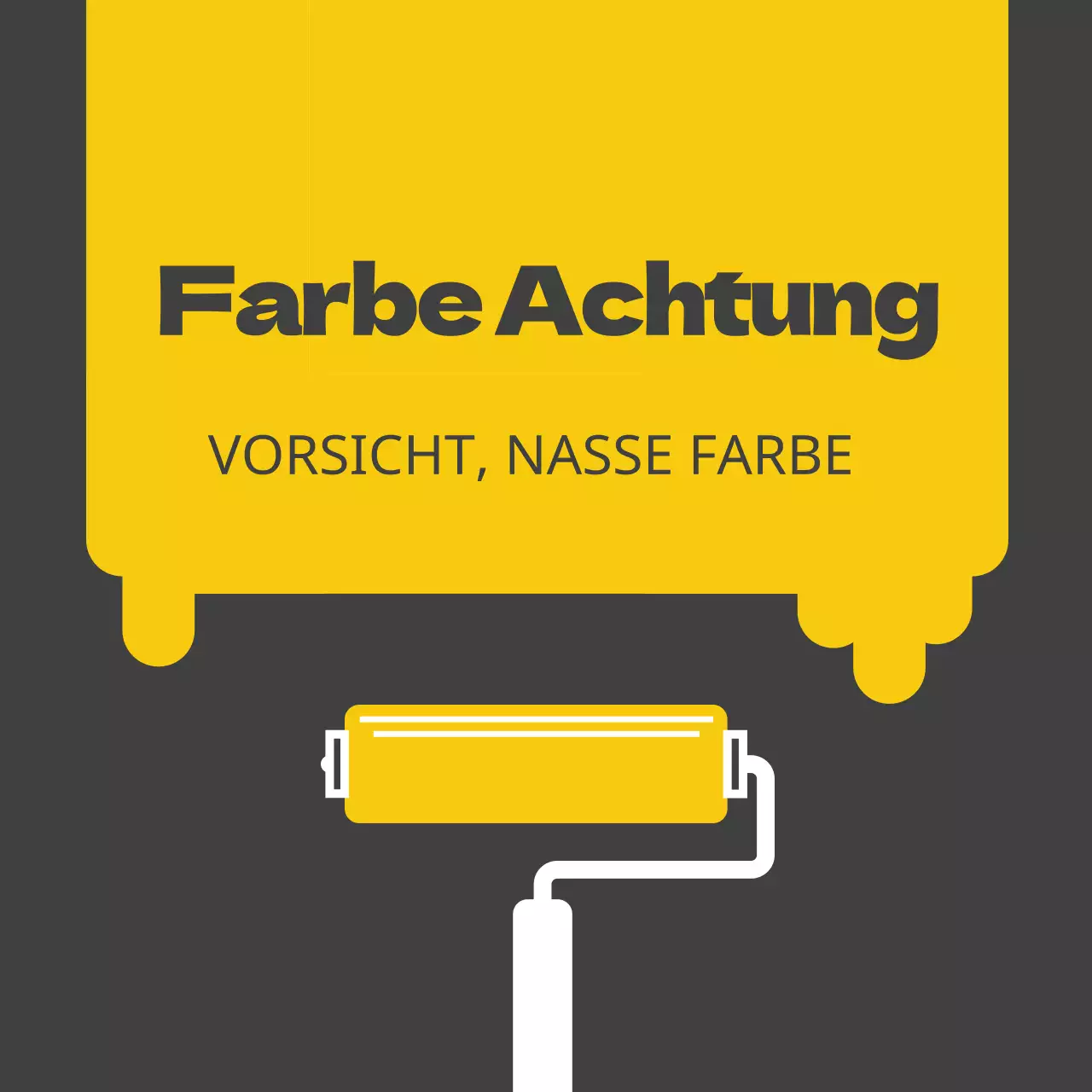 Seien Sie vorsichtig mit Farbe