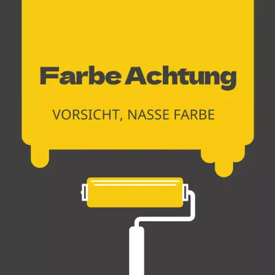 Seien Sie vorsichtig mit Farbe