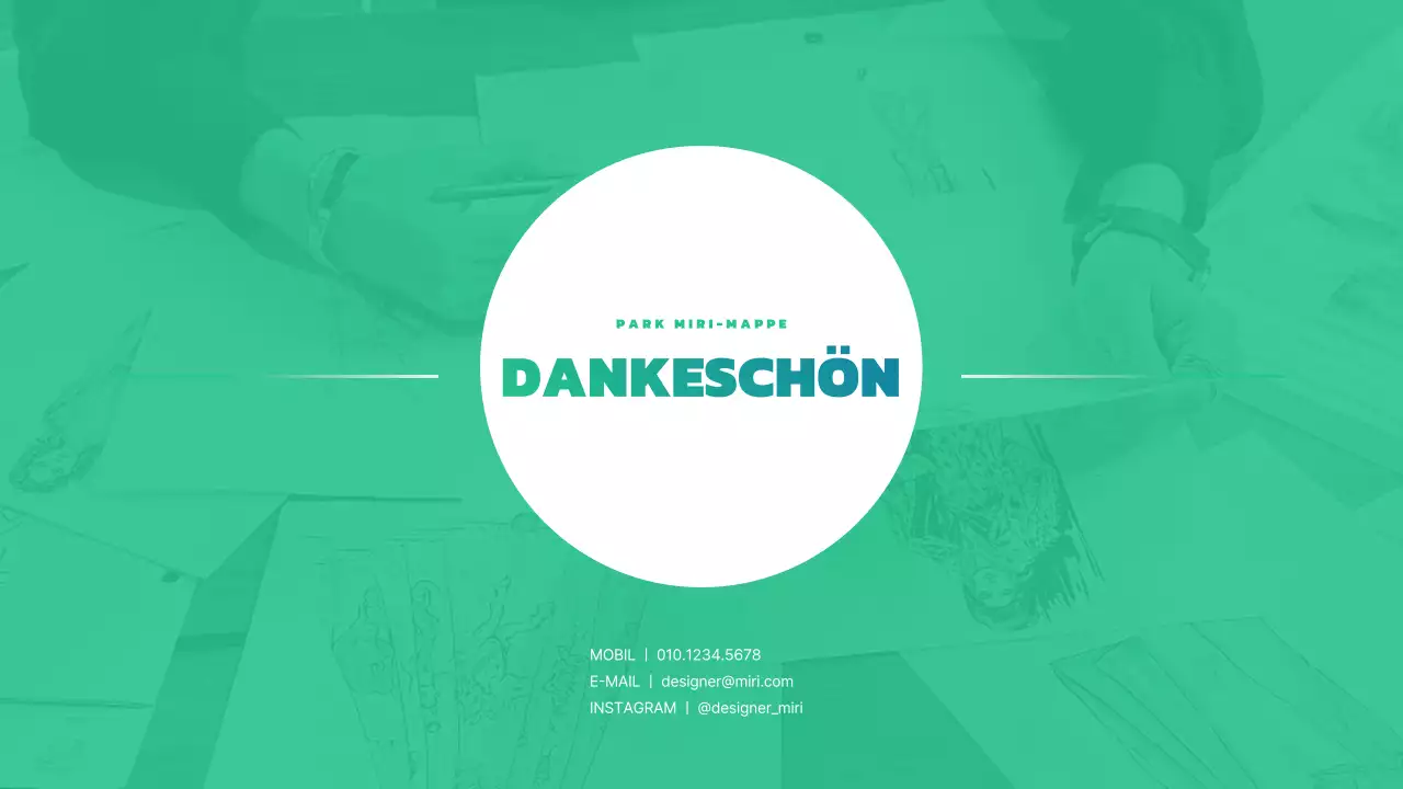 Eine einfache Designmappe in Grün