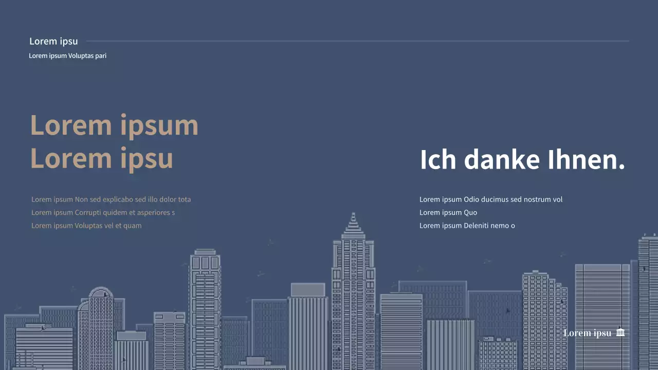 Angebot einer sauberen Anwaltskanzlei in Blau und Beige (PPT)