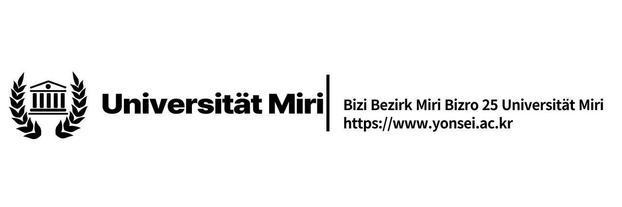 Schwarz und einfache moderne Symbole Logo und Text Kombination Layout-Stil für Universität Informationen und Förderung