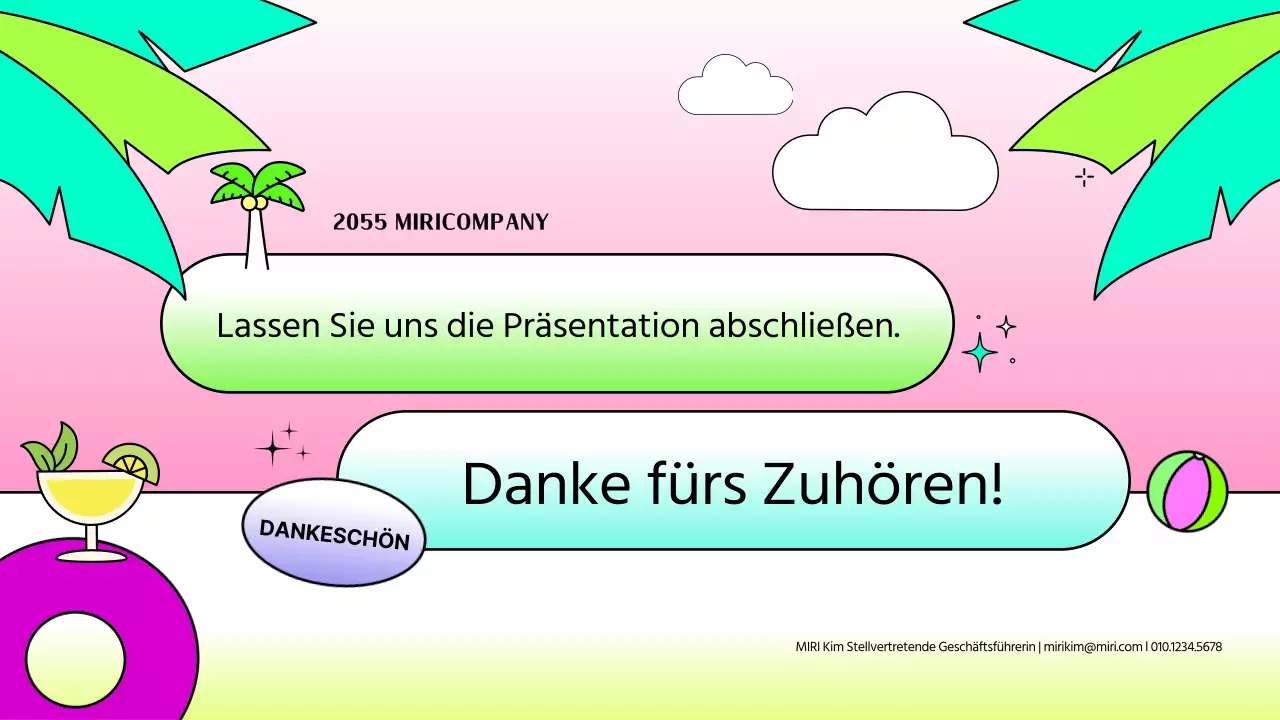 Kitschiger Strategiebericht mit Urlaubskalenderkonzept
