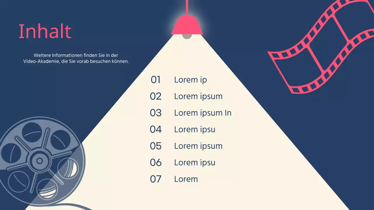Cinemaconcept-Workshop in Marine- und Rosatönen