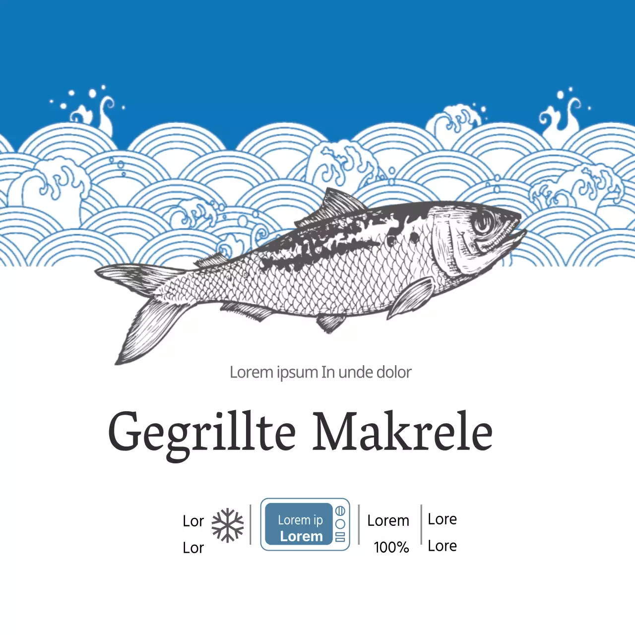 Meeresfrüchte Gegrillte Makrele