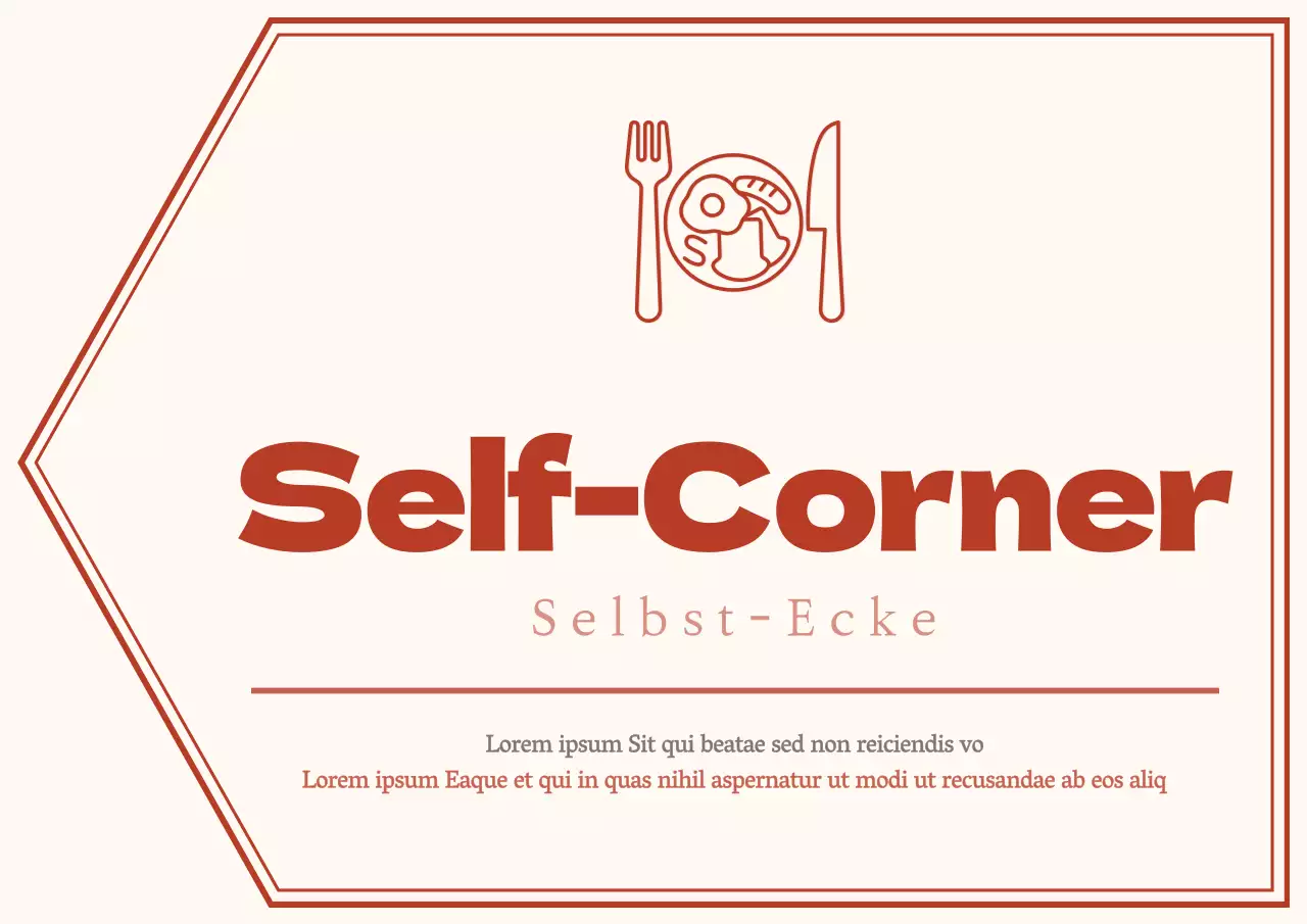 Schlichter, emotionaler Stil in Hellbraun und Braun mit einseitiger Beschriftung