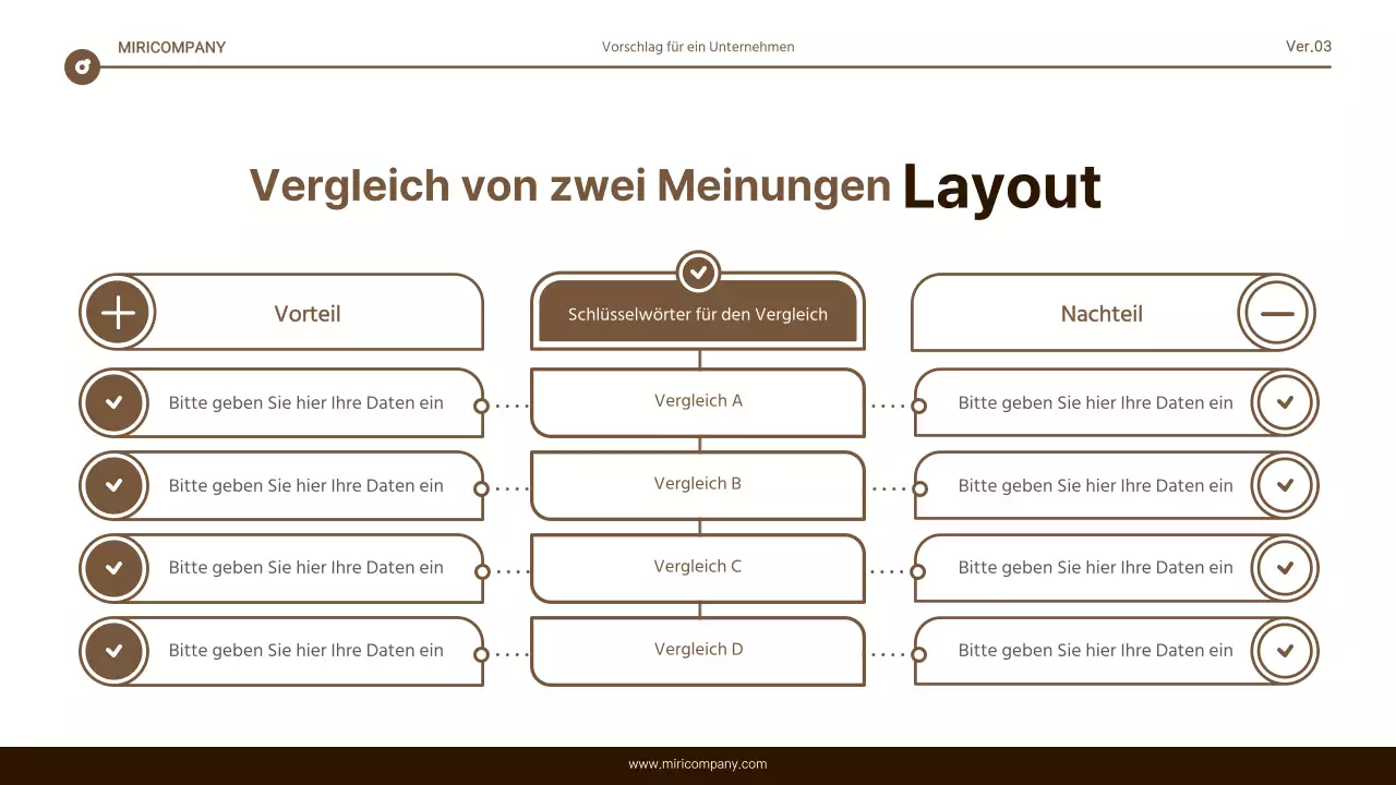 Einfacher Bericht mit brauner und weißer Textmarkierung