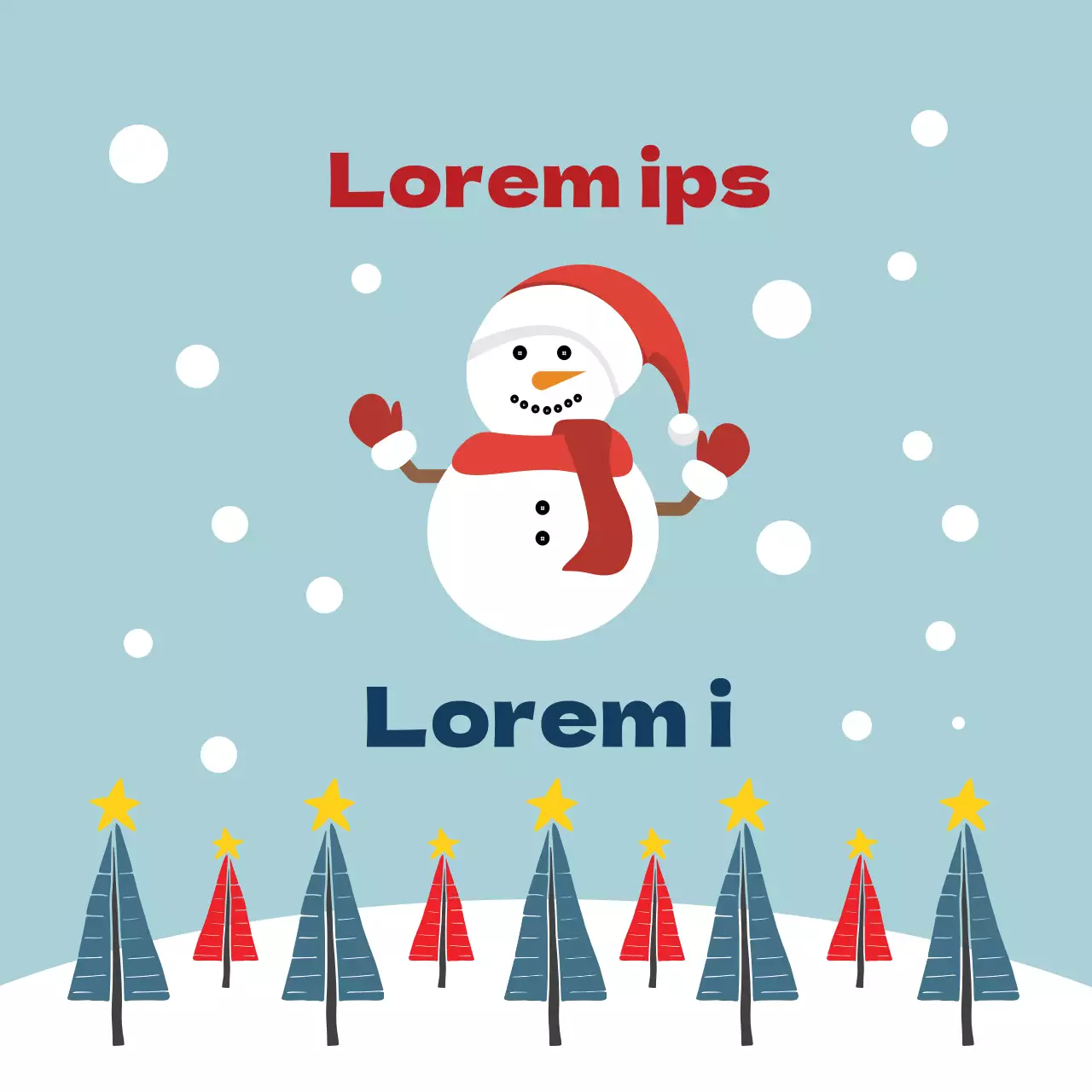 Roter Himmel Illustration Weihnachtsgruß Etikett