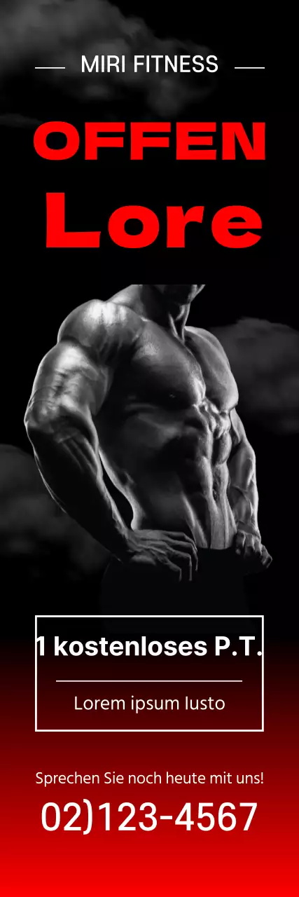 Ein intensives schwarz-rotes Gesundheitsereignis