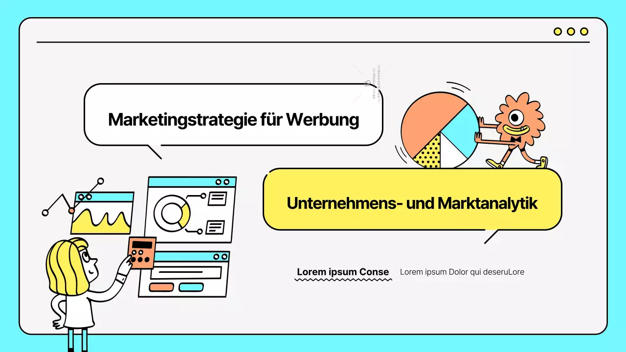 Marketingstrategien für niedliche Illustrationen in Mint und Gelb