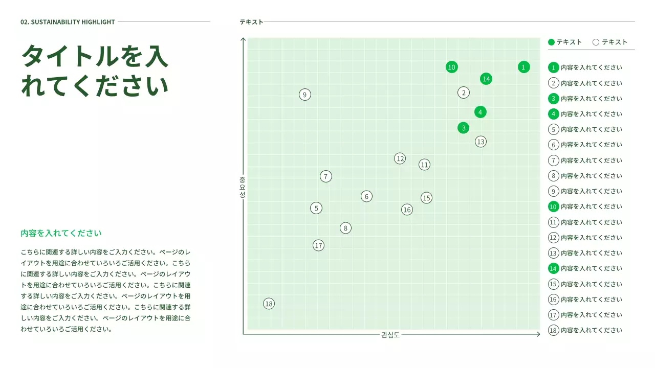 緑 モダン 持続可能性 報告書 プレゼンテーション