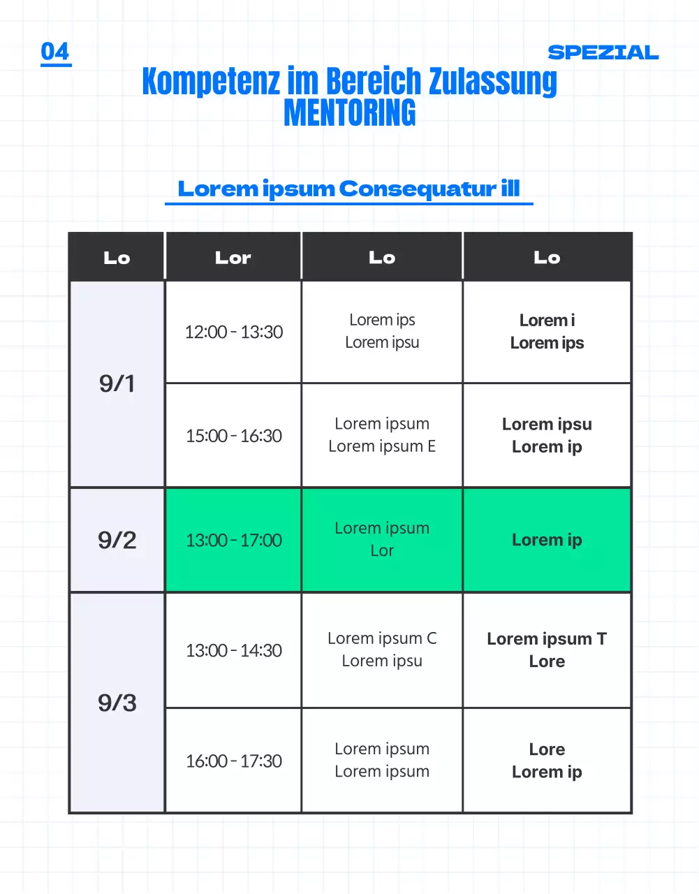 Eine blau gefärbte, trendige und junge Messe für Hochschulzulassungen (Detailseite)