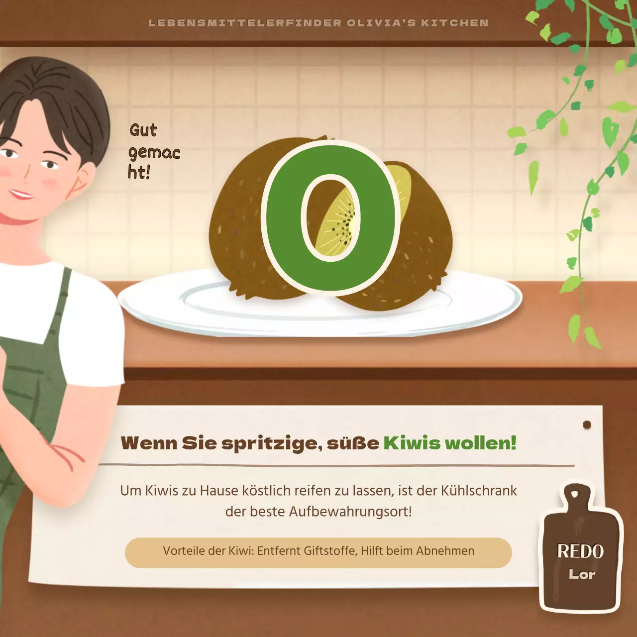 Quiz über das braune, emotionale Illustrationskonzept des Overkills